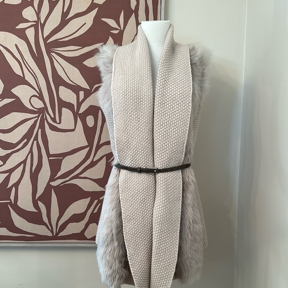 Fabiana Filippi Shearling Sweater Vest